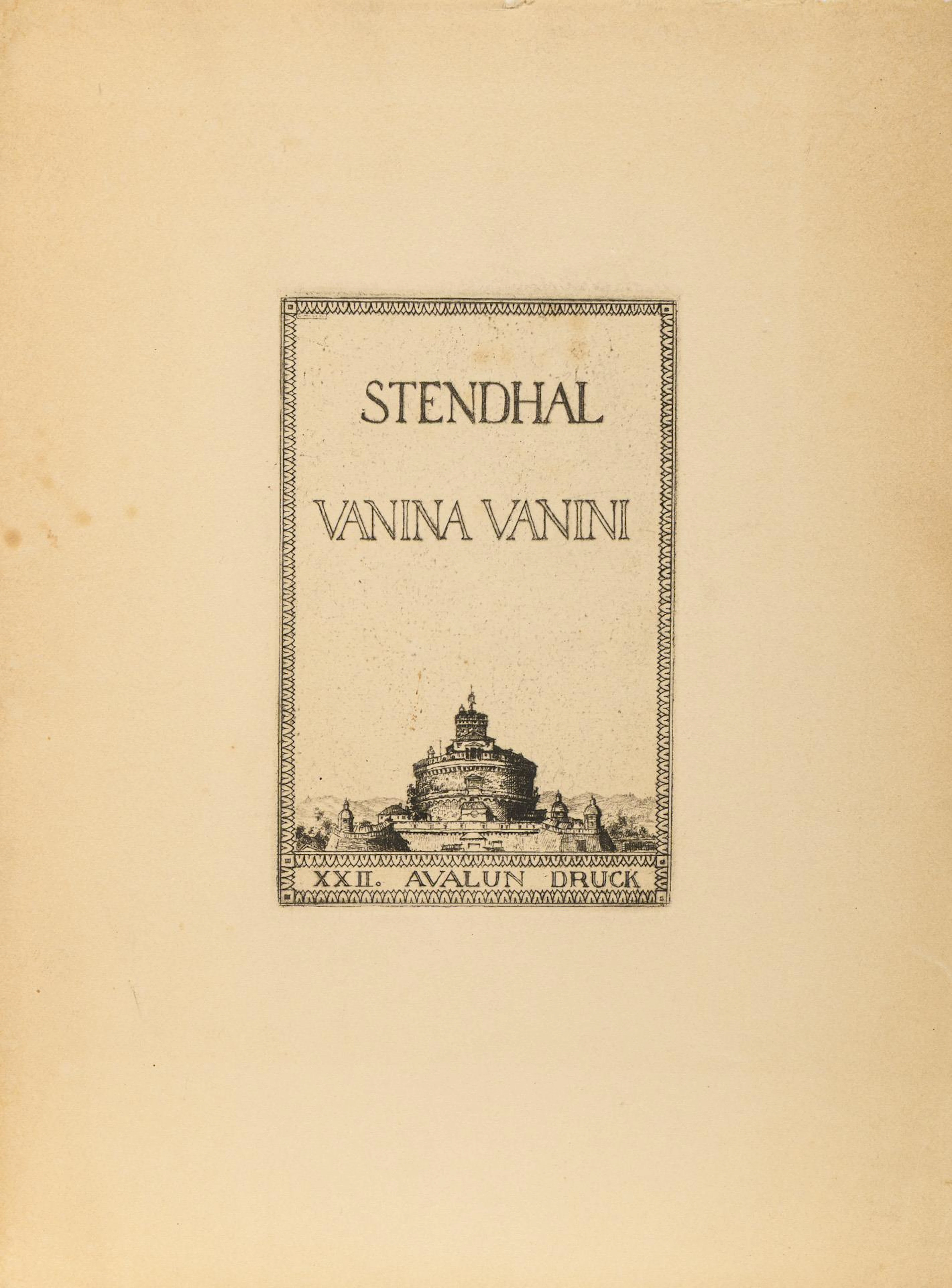 "STENDAHL" BEYLE, Marie-Henri(1783-1843), "STENDAHL" BEYLE, Marie-Henri(1783-184