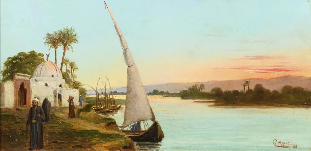 MEYER, C. MEYER, C. MEYER, C. "The Nile near Aswan"