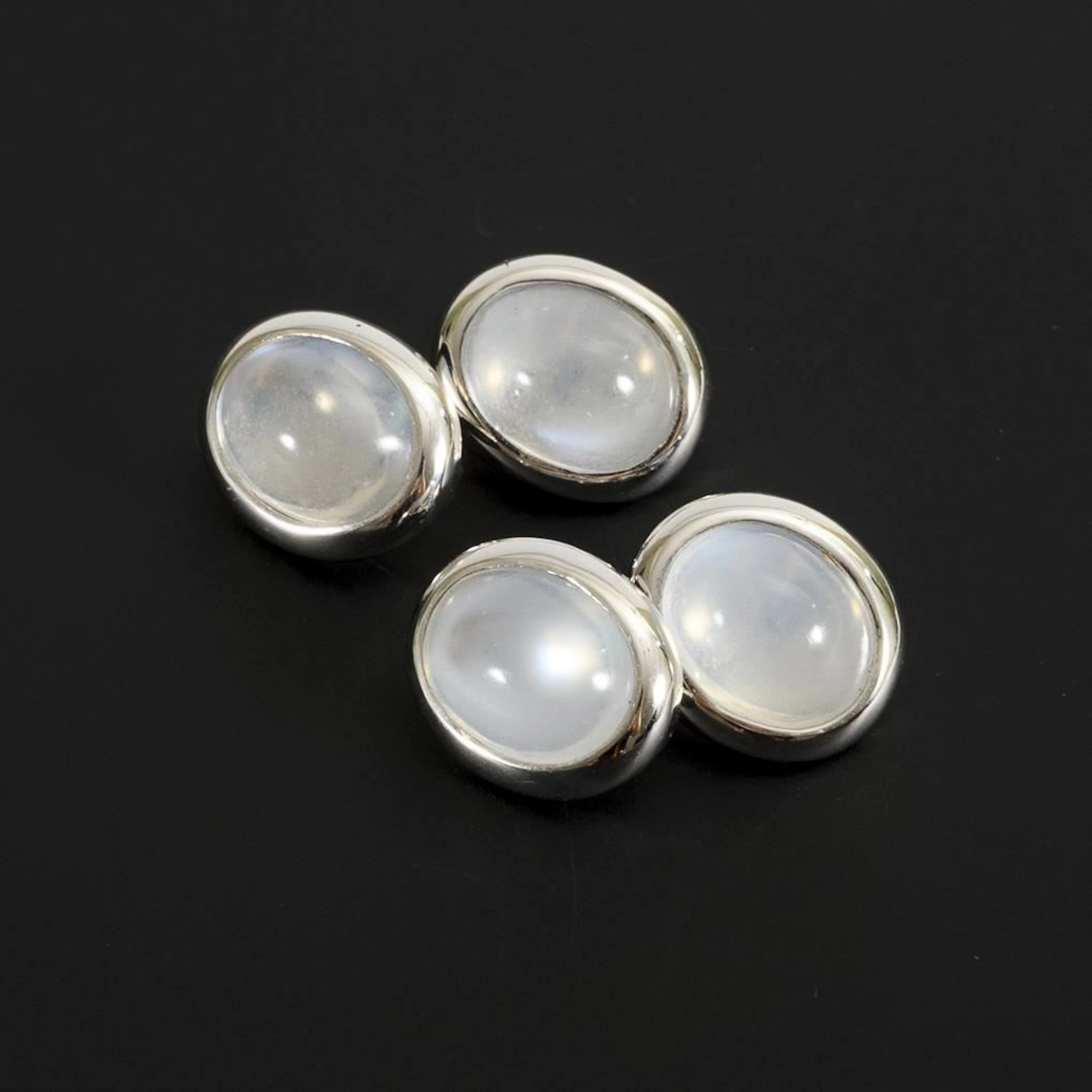 Cufflinks with moonstones.