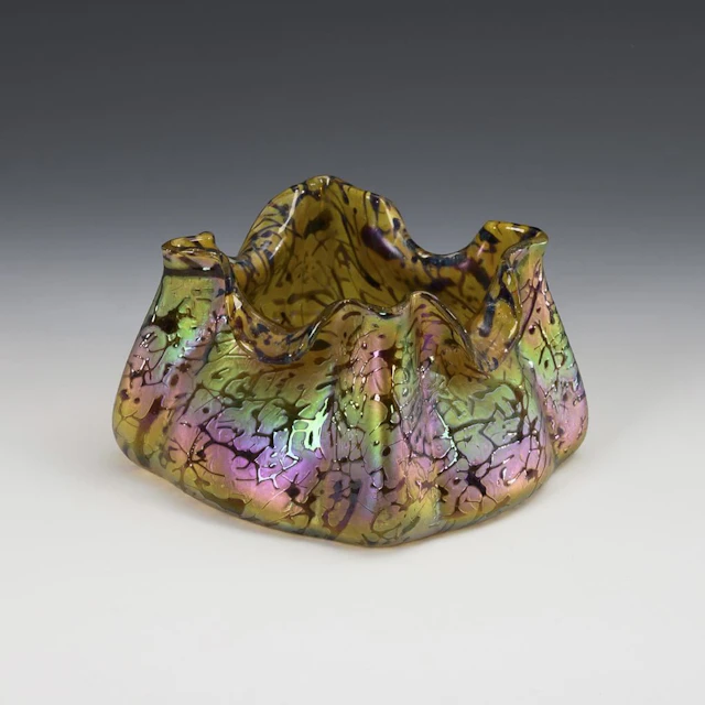 Art Nouveau vase with flakes and rod fragments. Kralik.