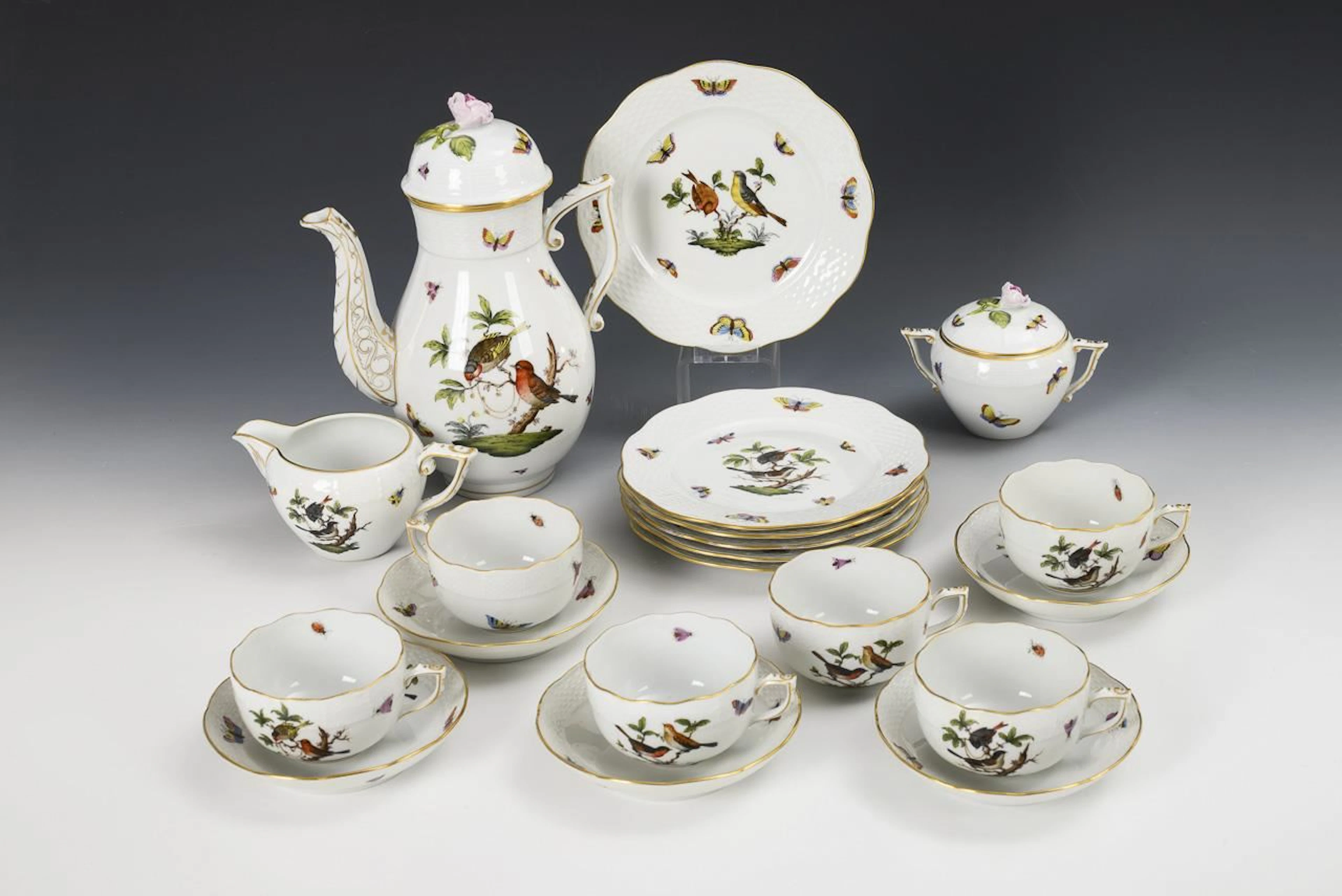 Coffee service with Rothschild decoration. Herend.