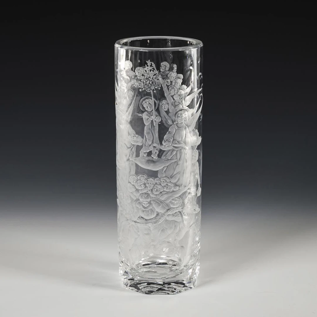 Vase with a sacred motif.