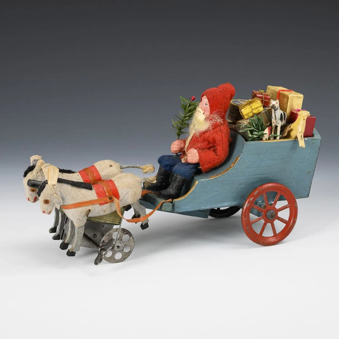 Mechanical donkey cart in its original box.