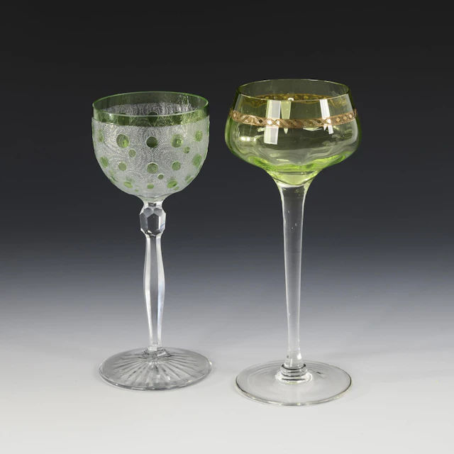 2 stemware.