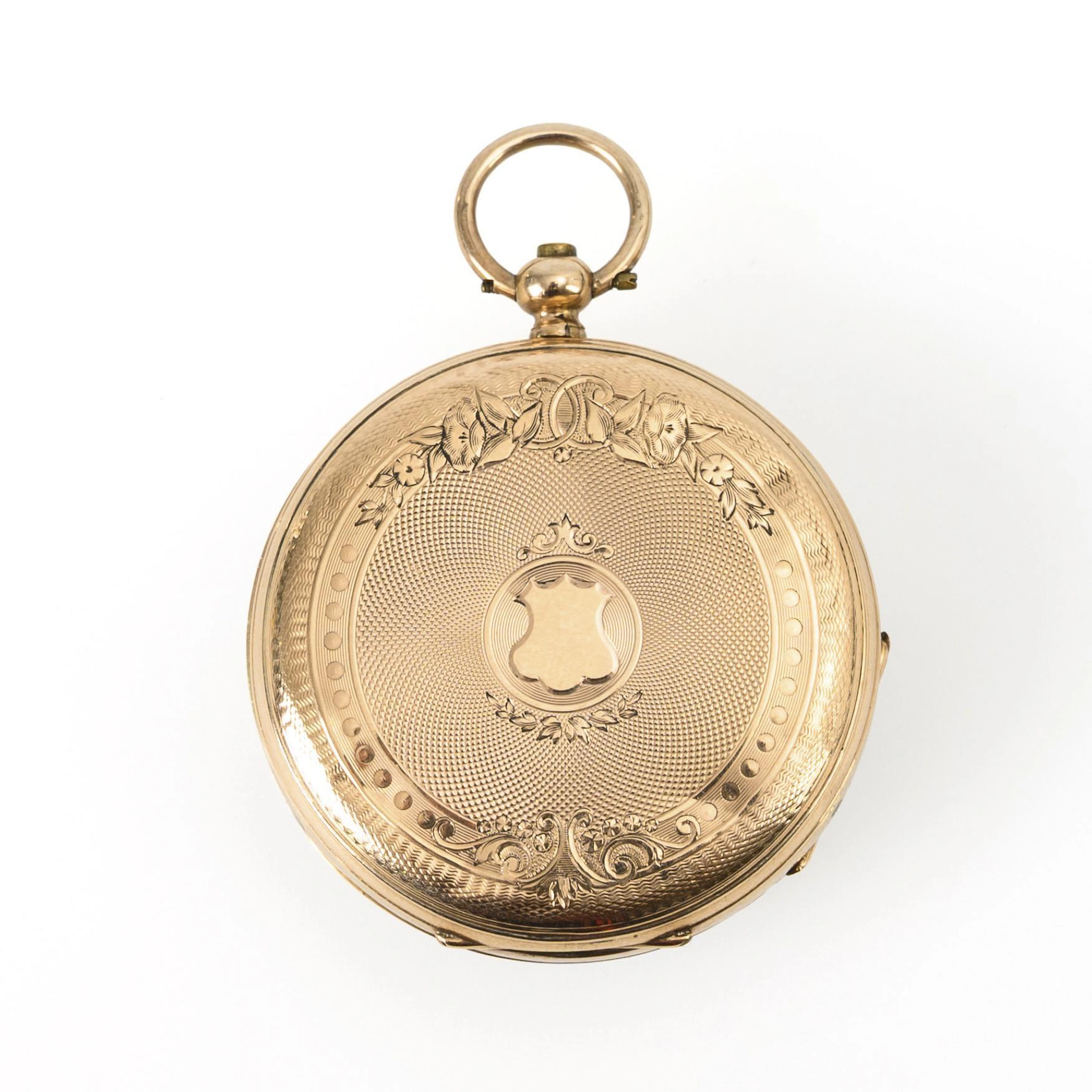 Golden ladies' pocket watch.