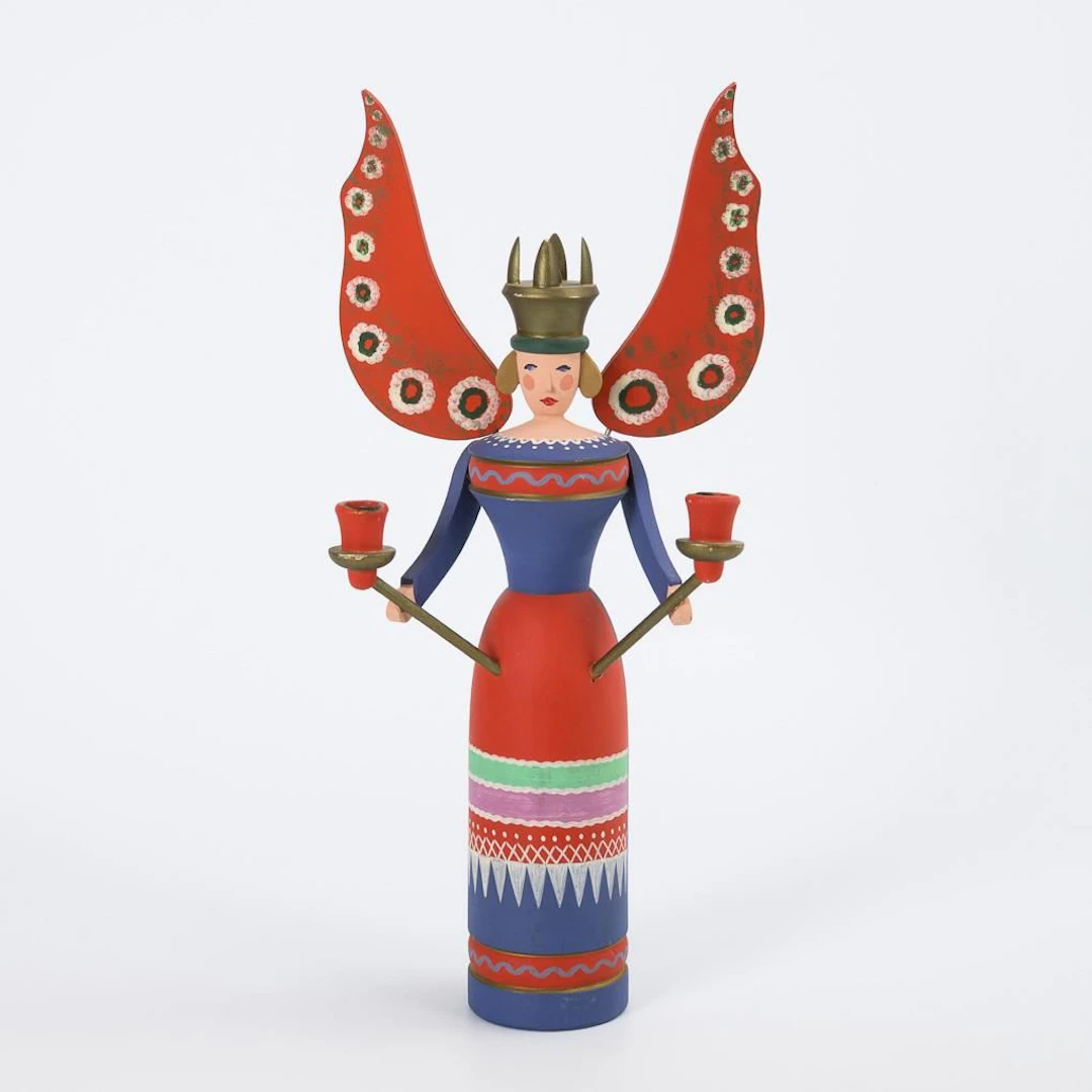 Angel with red wings. Wendt & Kühn.