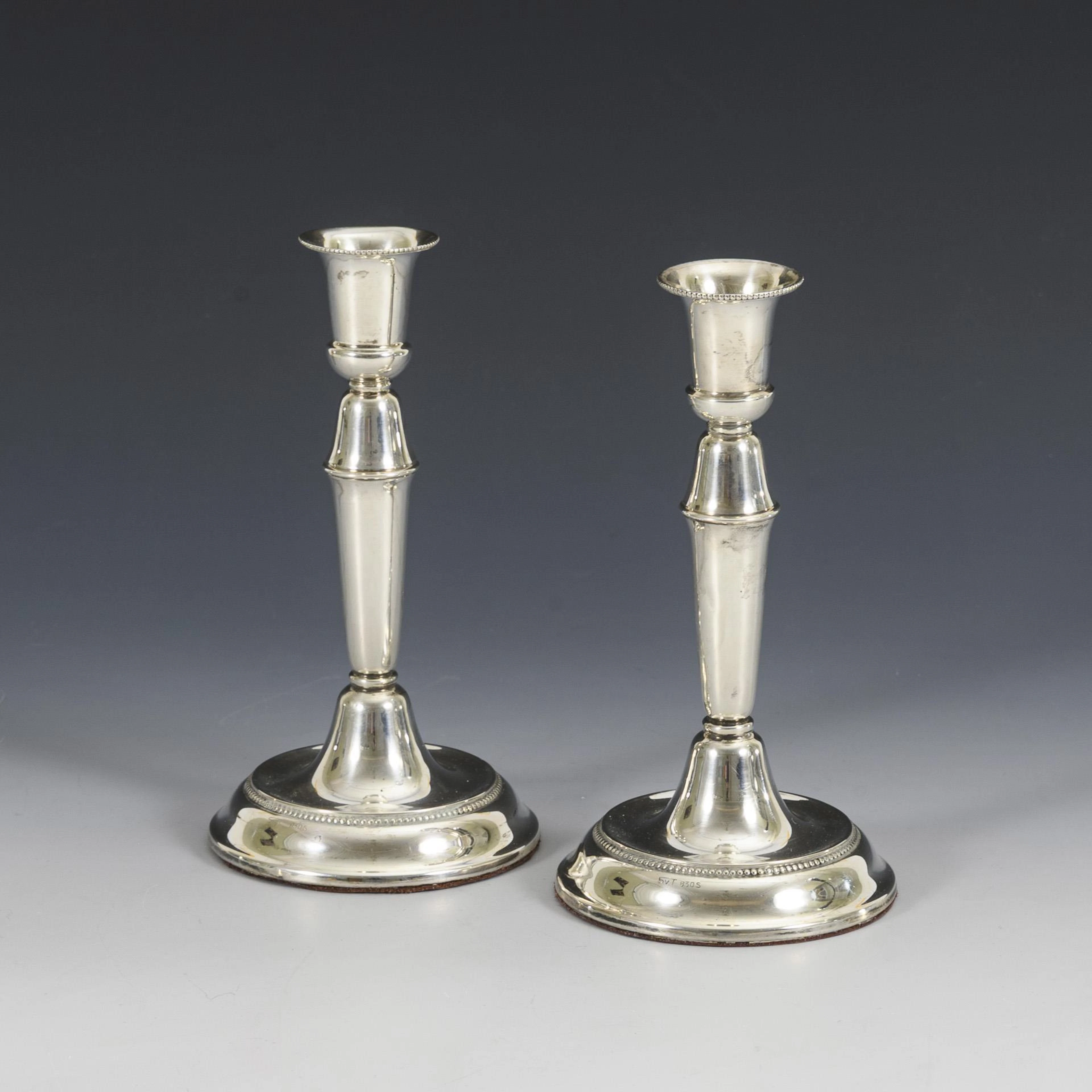 Pair of Danish candlesticks. Svend Toxvaerd, Copenhagen.
