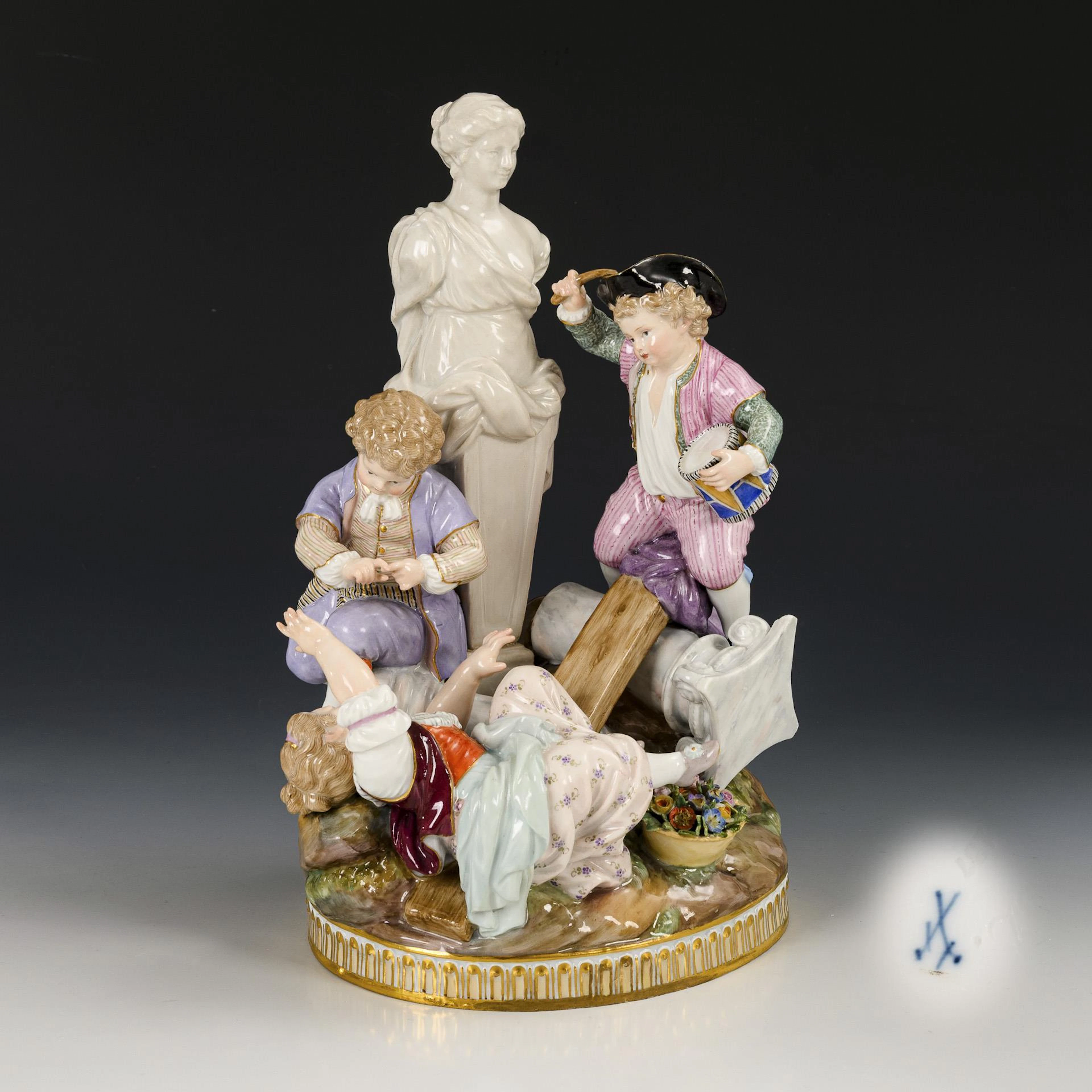 Children's group "The Swing". Meissen.