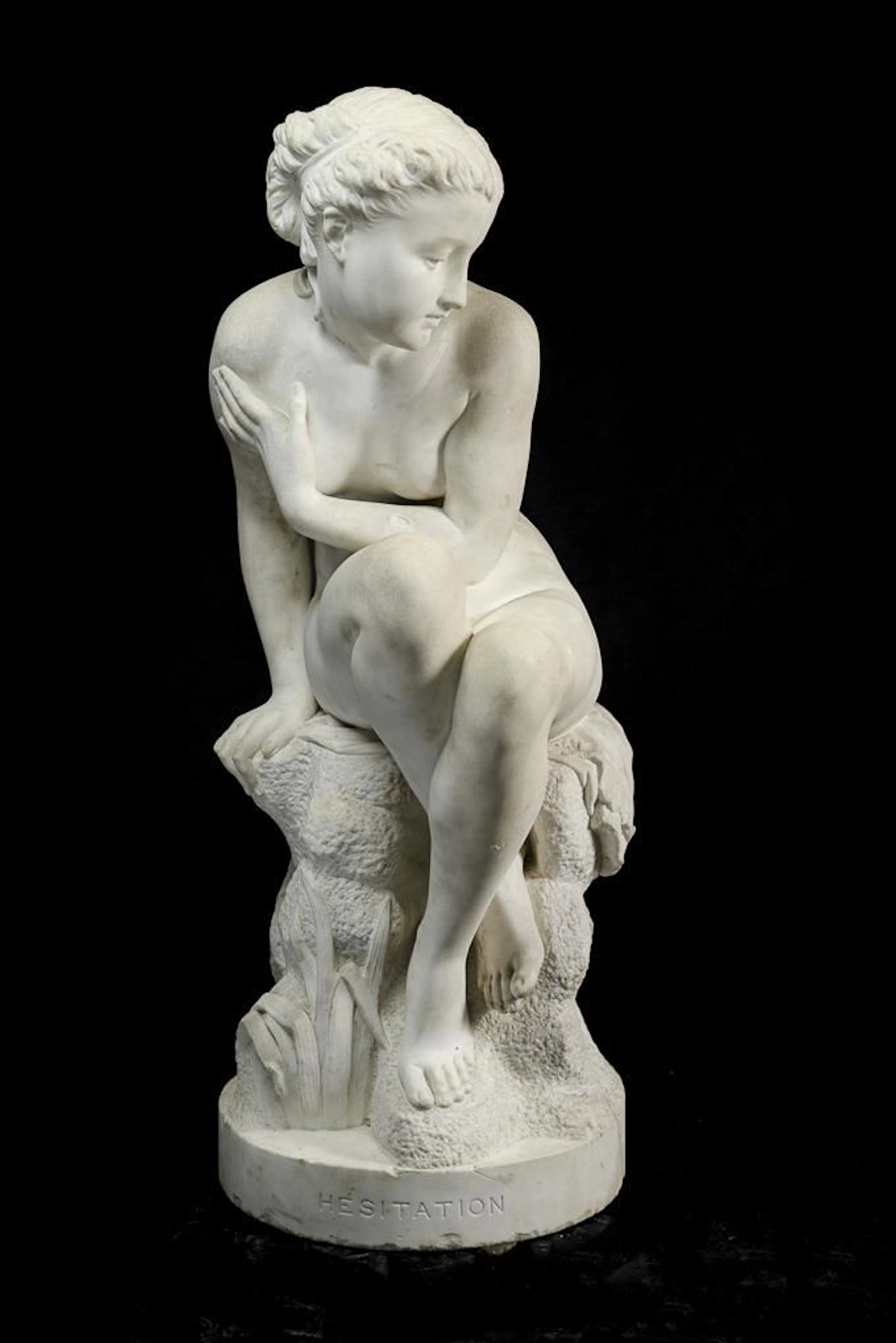 Large marble sculpture - "Hesitation"