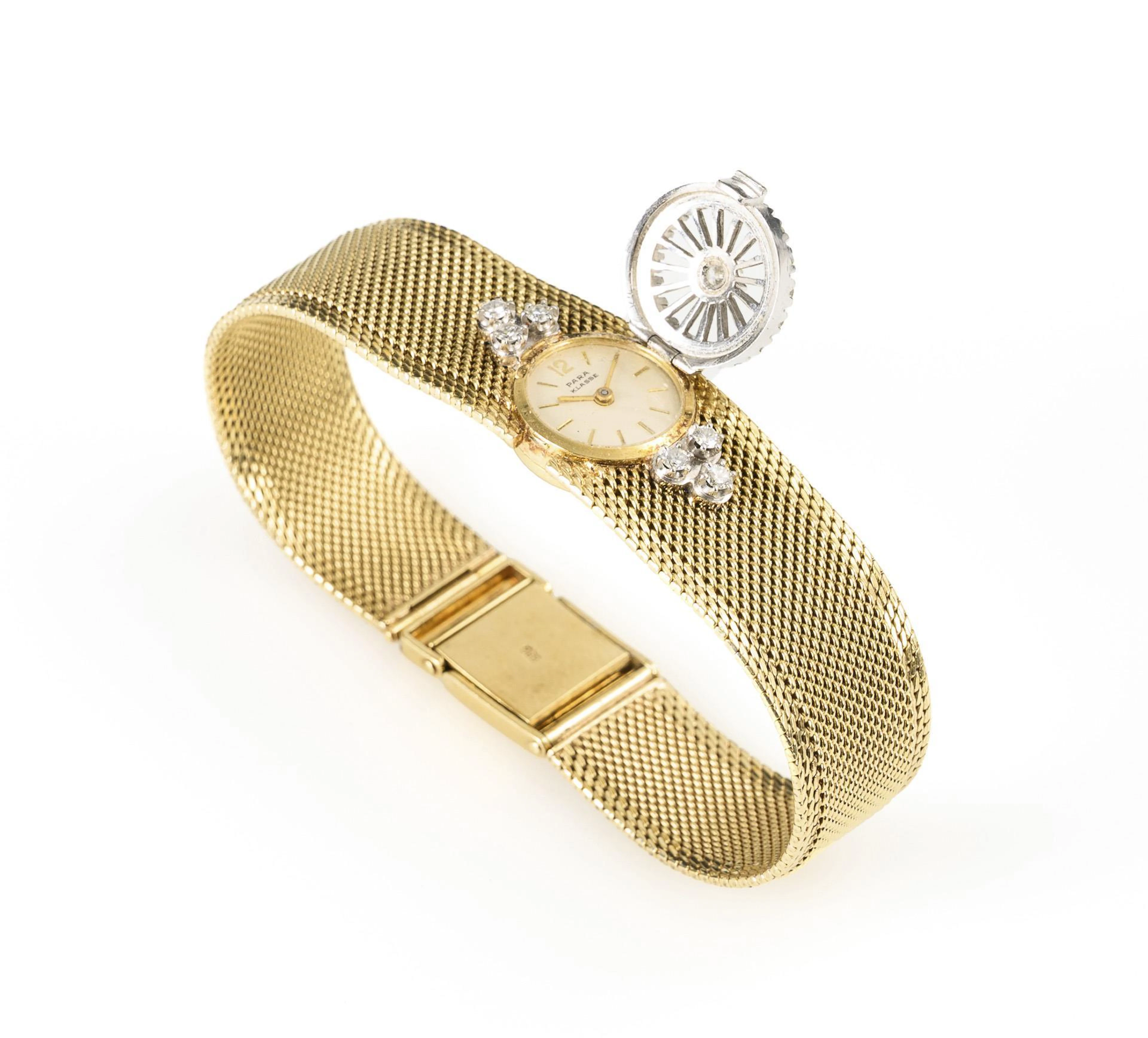 Gold ladies' wristwatch with brilliant-cut diamonds and diamonds "Para