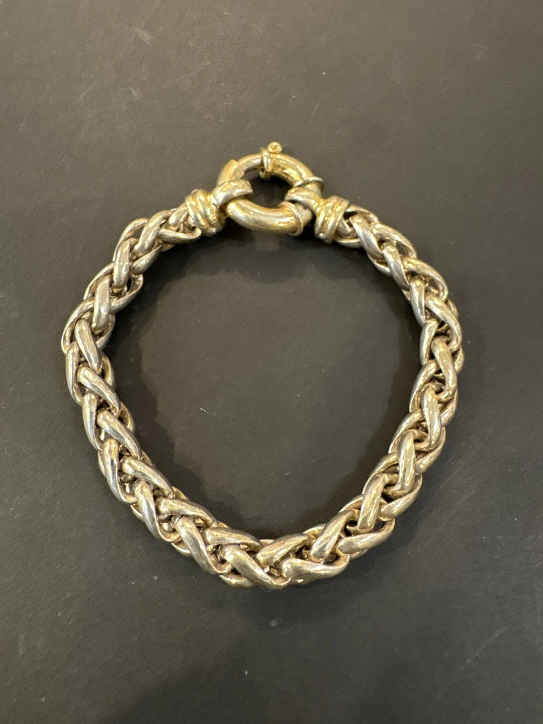 Bracelet argent 925°/°° . Longueur : 20 cm. Poids : 44,4 g. - Lot 212