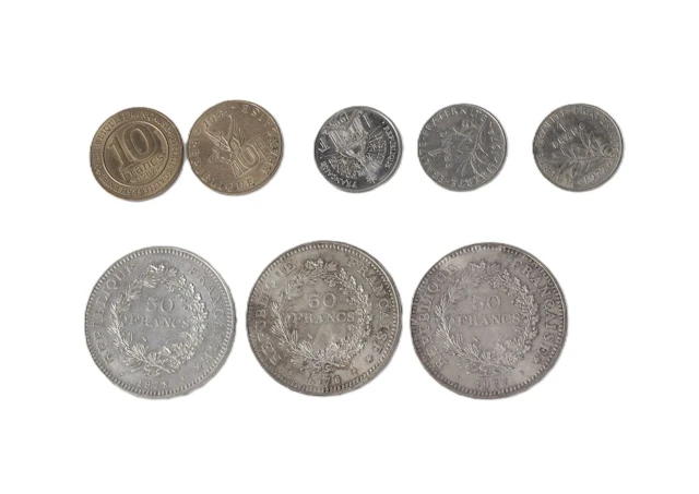 3 x 50 FRANCS type Hercule 1976, 1977 et 1978. - Lot 190