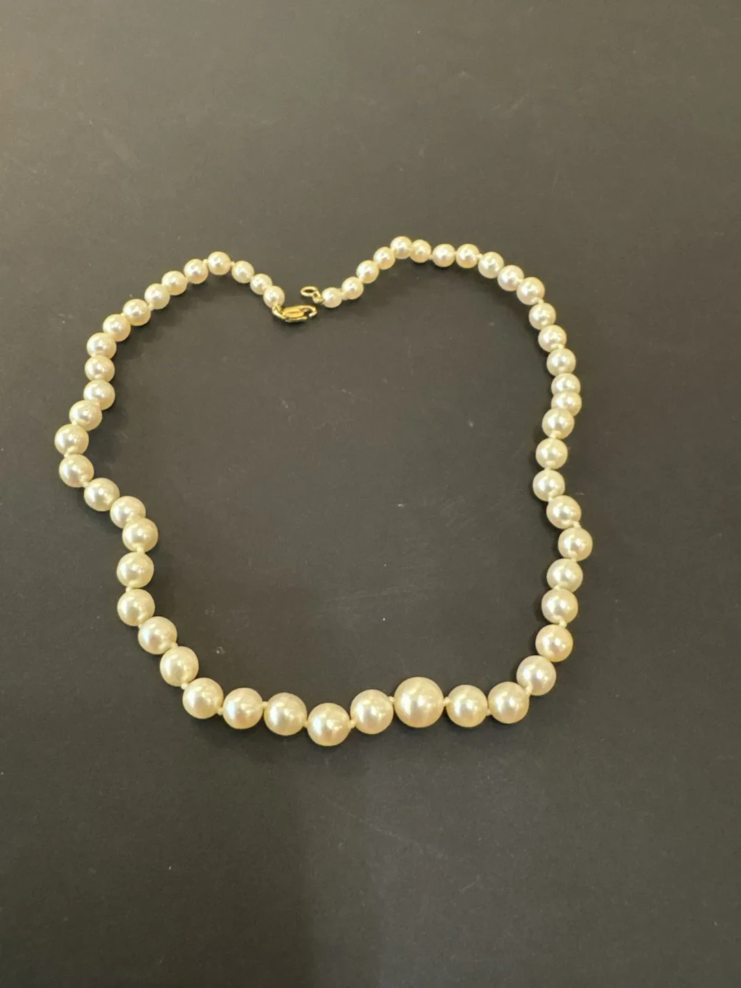 Collier perles de culture, fermoir (accidenté) en or jaune 7 - Lot 5