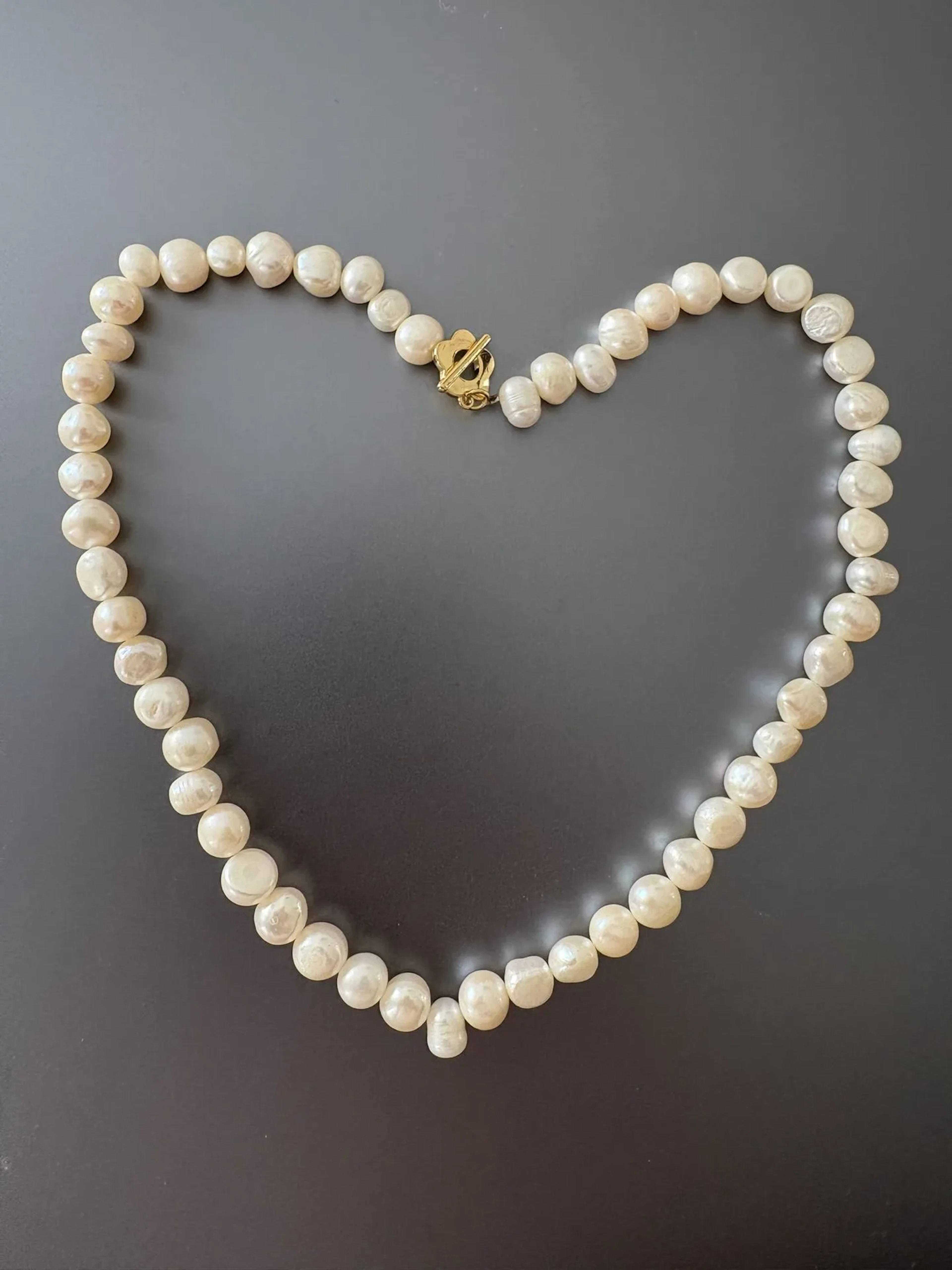 Collier de perles de culture d'eau douce, fermoir en métal d - Lot 250