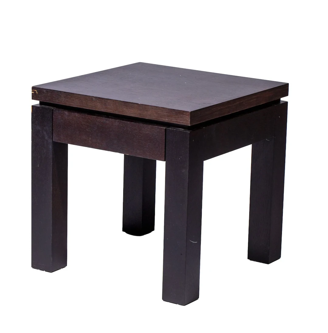 Table d’appoint moderniste en bois de placage (wengé). - Lot 376