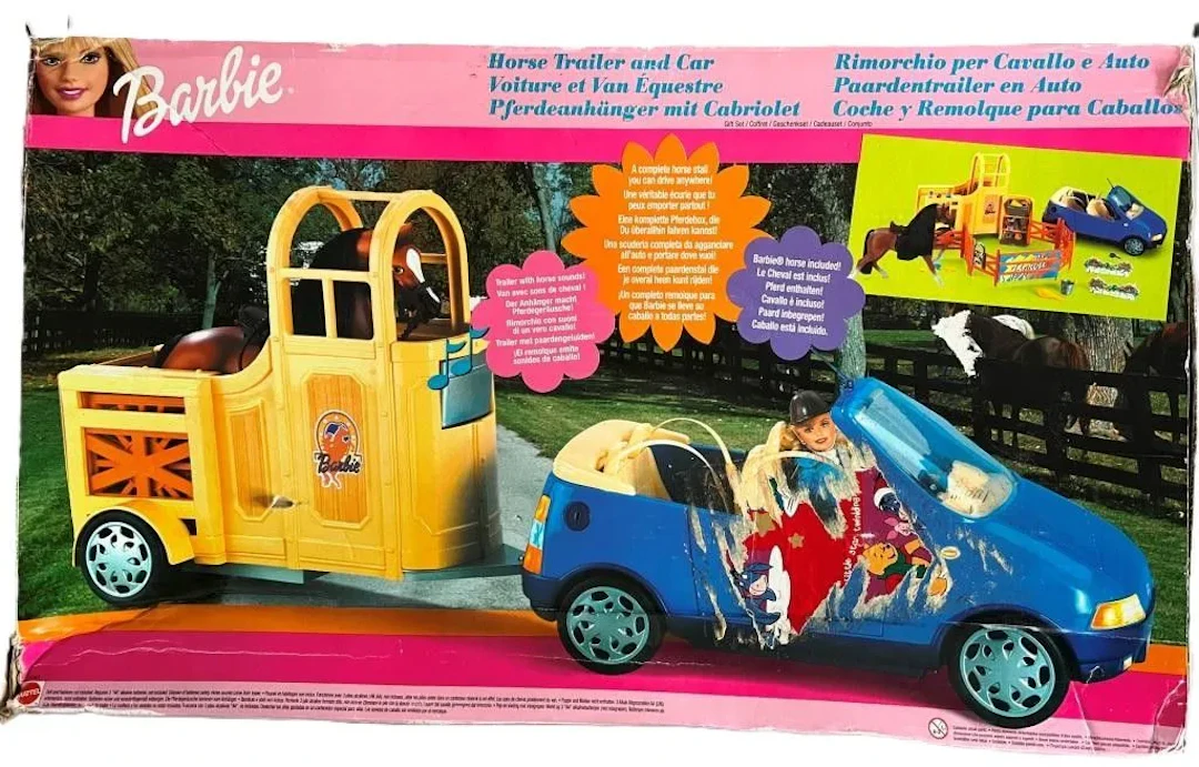 Barbie. Mattel 2002. Voiture et Van Équestre - Lot 64