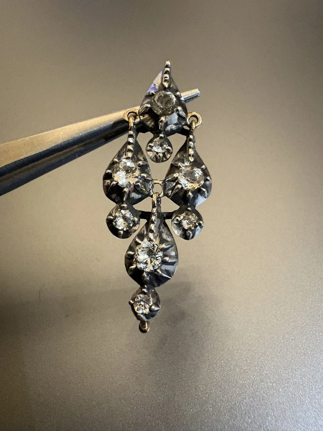 XIX siècle : Pendentif en or 585°/°°, argent 800°/°° et pier - Lot 40