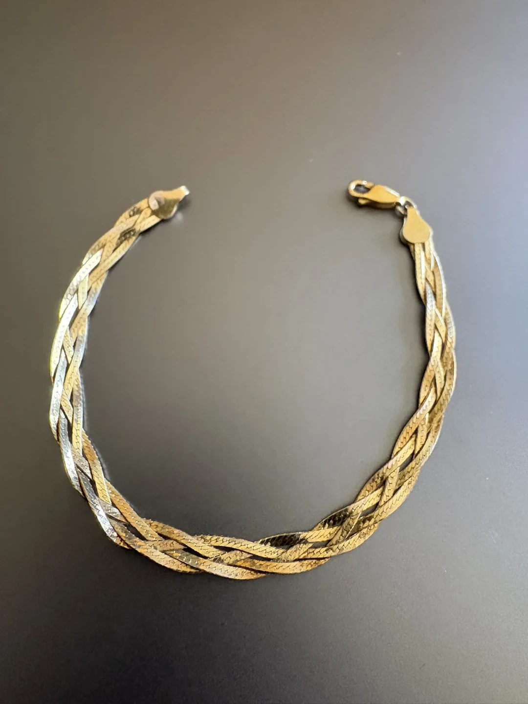 Bracelet en argent doré 925°/°°; Longueur : 19 cm. Poids : 4 - Lot 126