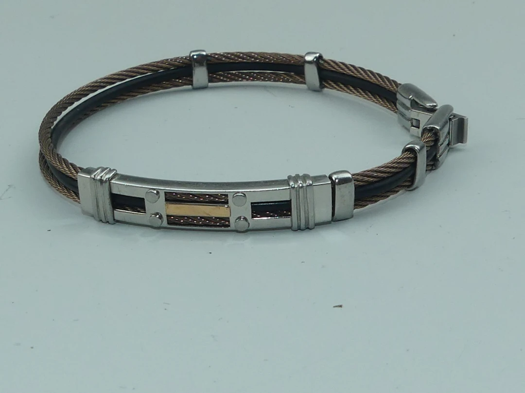 JOURDAN. Bracelet modèle Marie-gaelleae Or Rose Et Acier + C - Lot 412