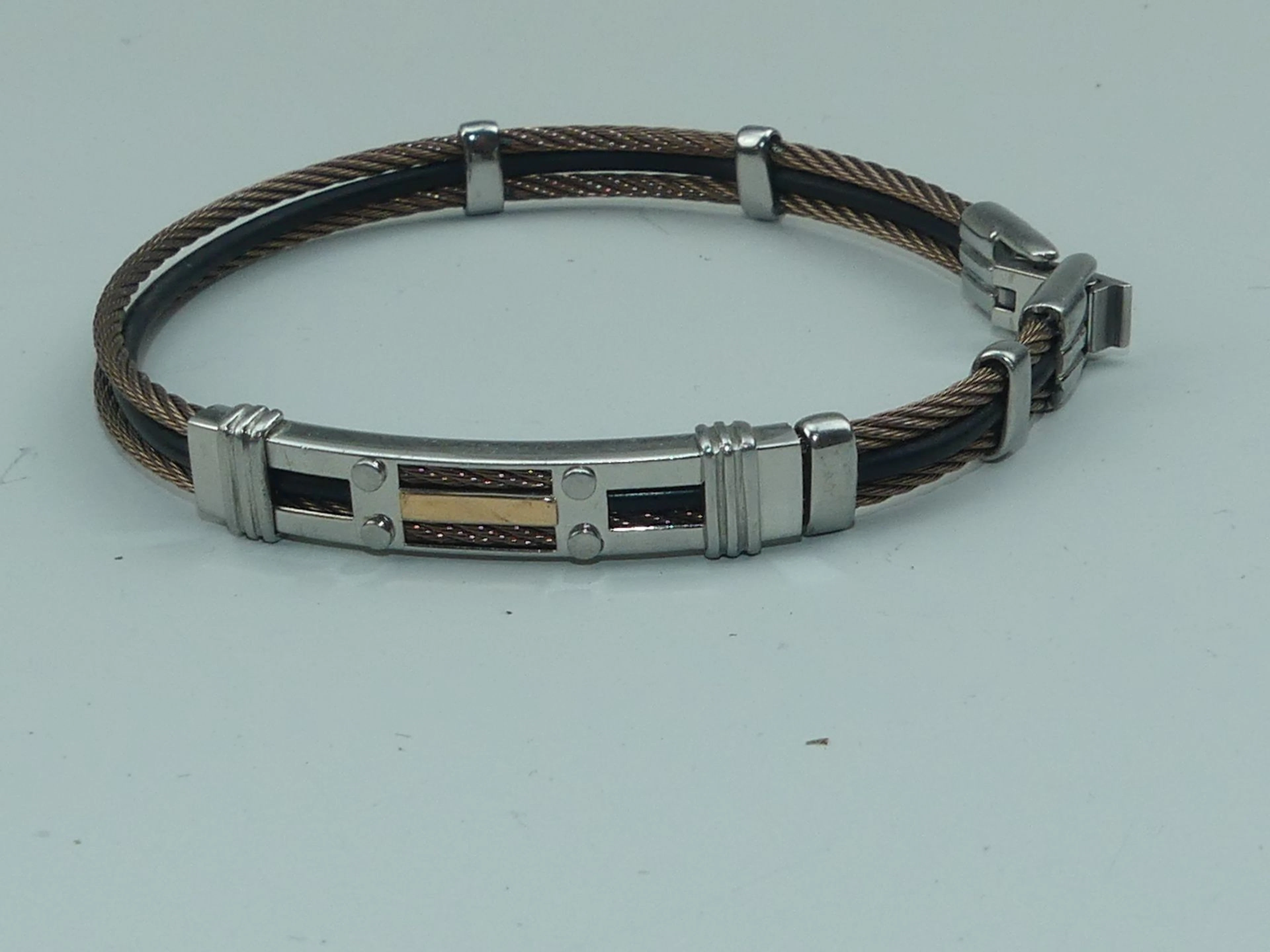 JOURDAN. Bracelet modèle Marie-gaelleae Or Rose Et Acier + C - Lot 412