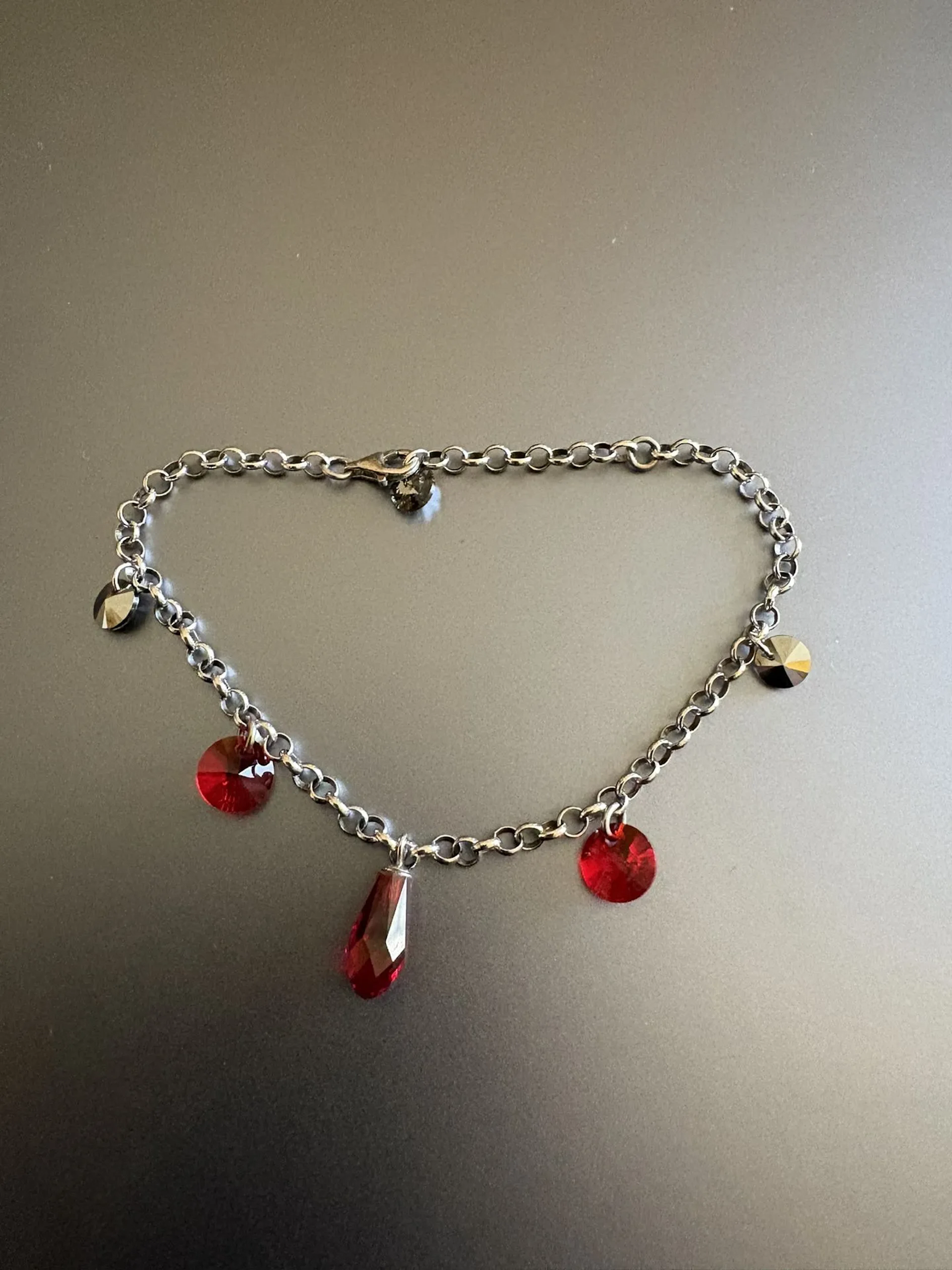 Bracelet en argent 925°/°° et cristal; Longueur : 21 cm. Poi - Lot 127