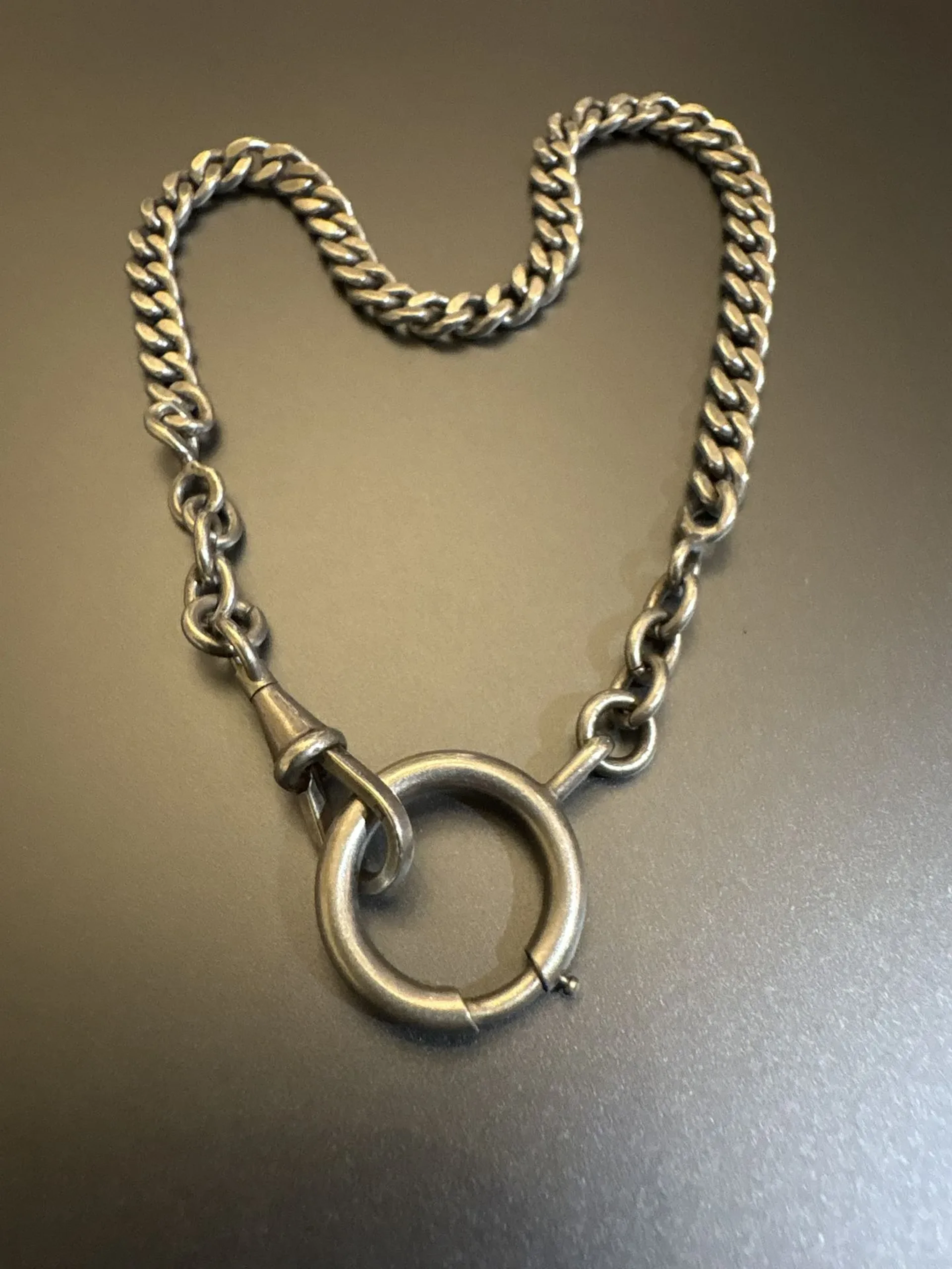 Chaîne de montre en argent 800°/°°. Poids brut : 15,4 g. - Lot 60