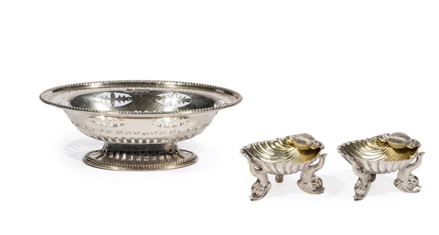 Ensemble en argent anglais (925°/°°) comprenant: - Lot 213