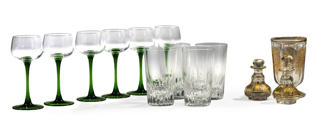 Ensemble de verres comprenant 4 verres à orangeade en crista - Lot 268