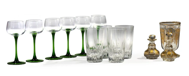 Ensemble de verres comprenant 4 verres à orangeade en crista - Lot 268