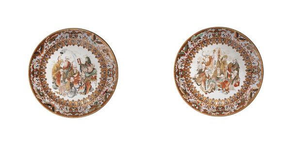 PAIR OF KUTANI PORCELAIN PLATES, Japan, Meiji period (1868-1912)