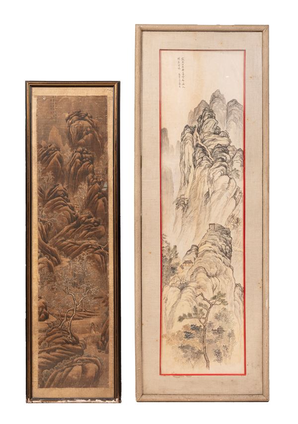 TWO PAINTING ON PAPER, China, 19th/20th century