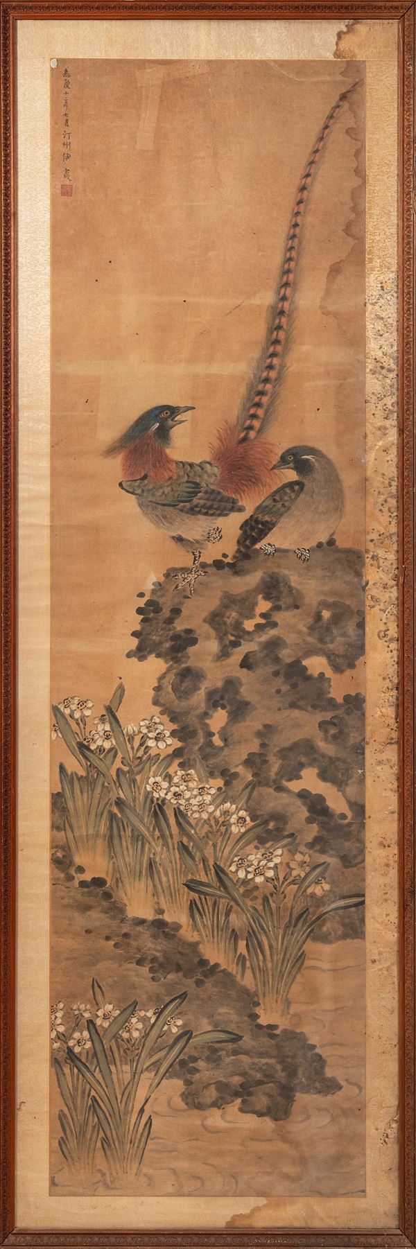 A LARGE PAINTING ON PAPER, China, Qing dynasty, 19th century