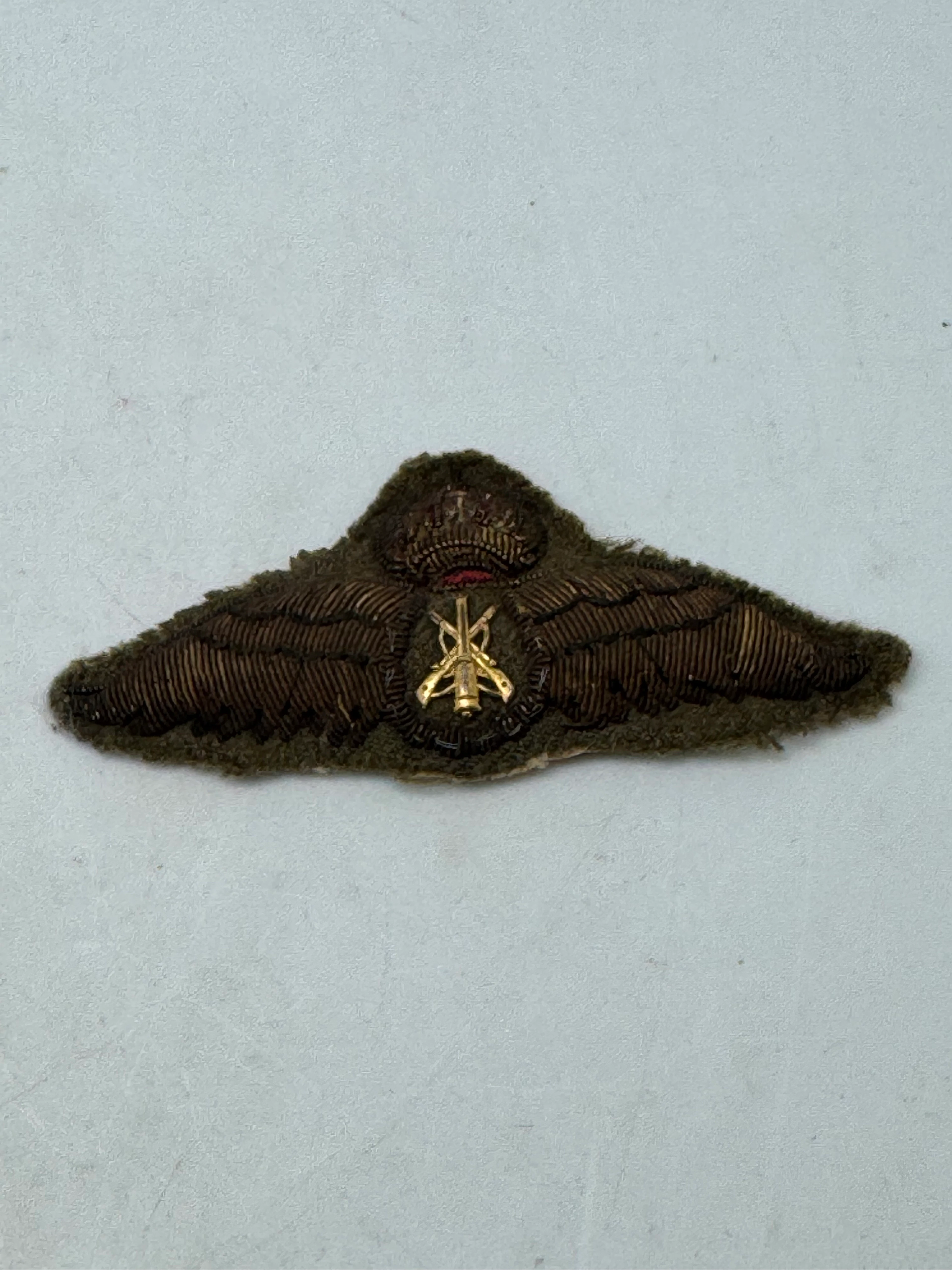 Ekstremt sjælden Dansk flyvervinge Model 1915 har tilhørt Christian