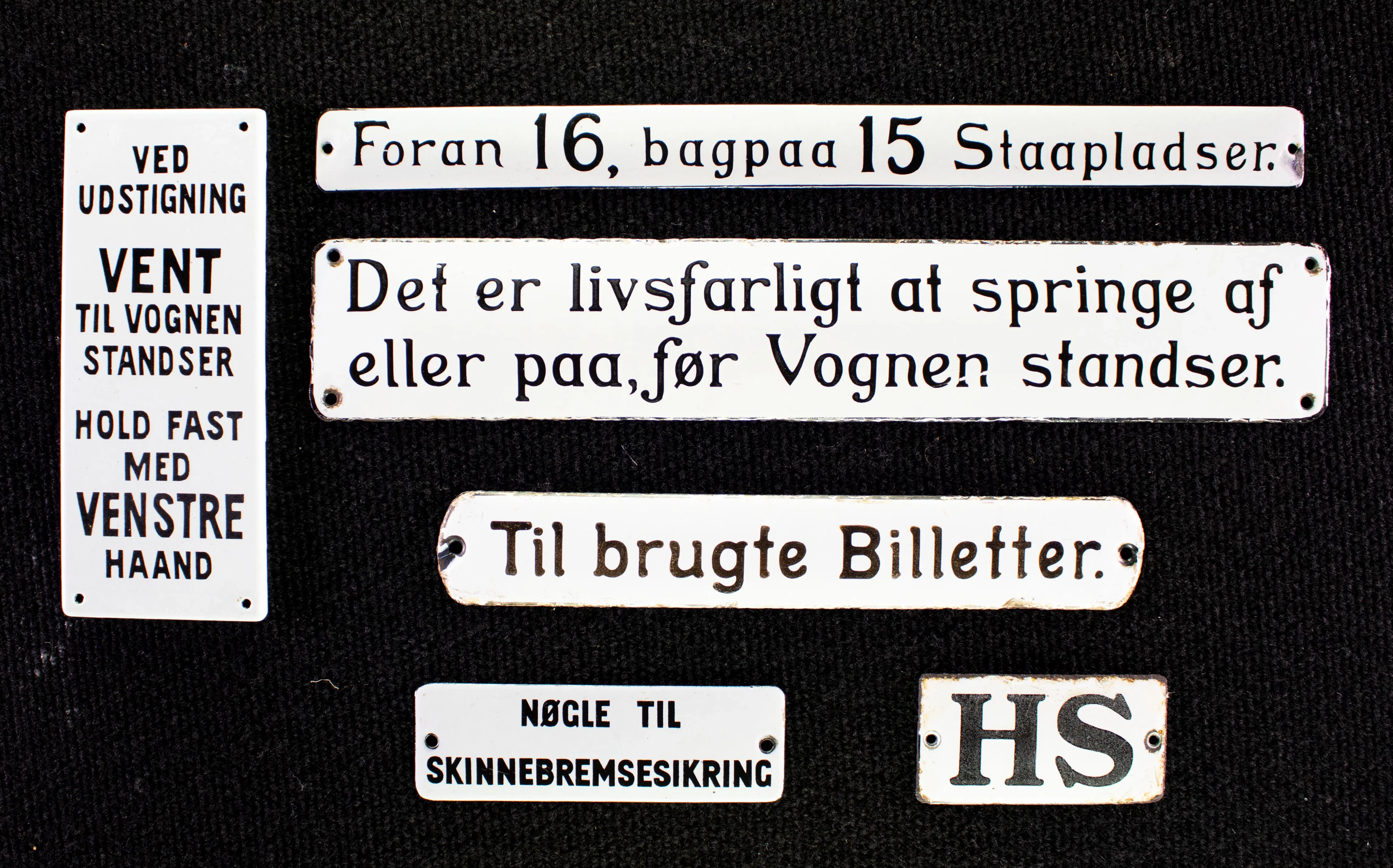 Sporvognsskilte (6 stk.)