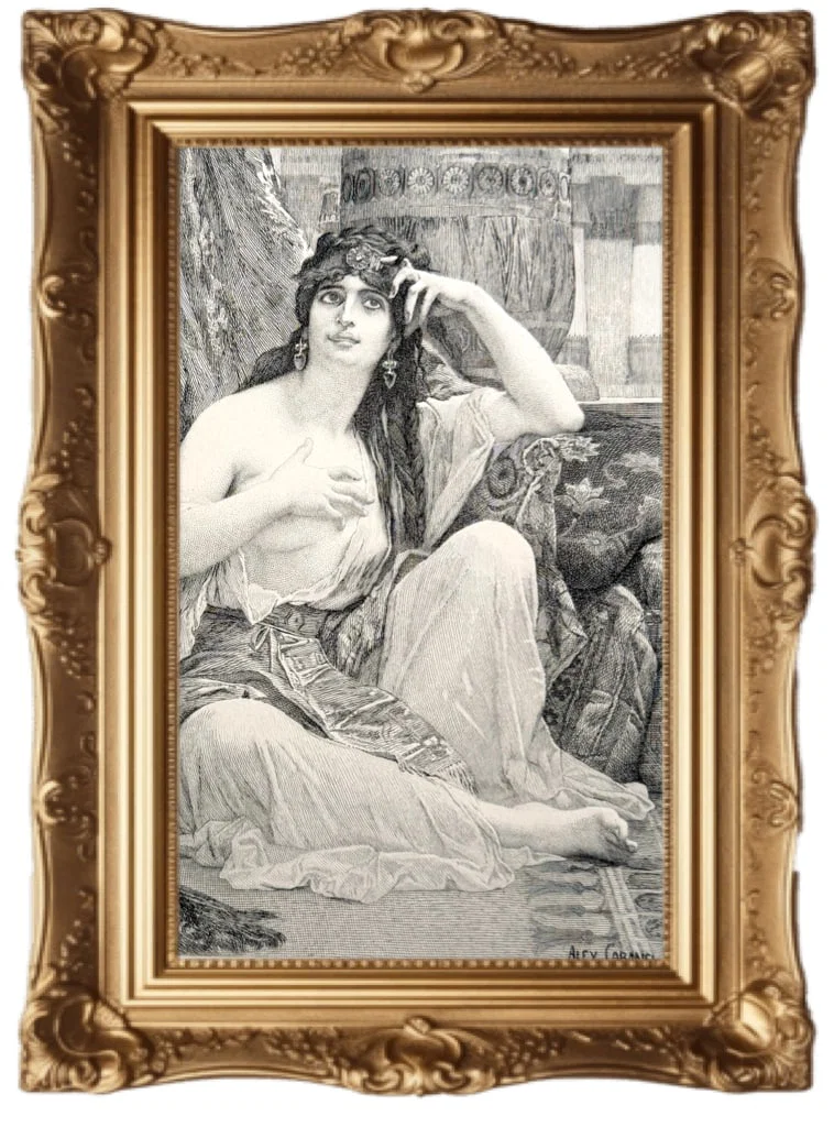 Two antique art prints, from a 19th-century - Dante