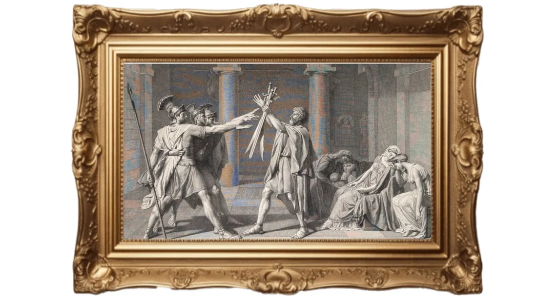 1925 Copper Engraving - Oath of the Horatii (Le Serment des Horaces)