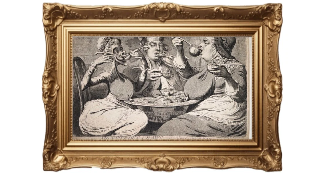 COPPER PLATE ENGRAVING - 1787 - JAMES GILLRAY