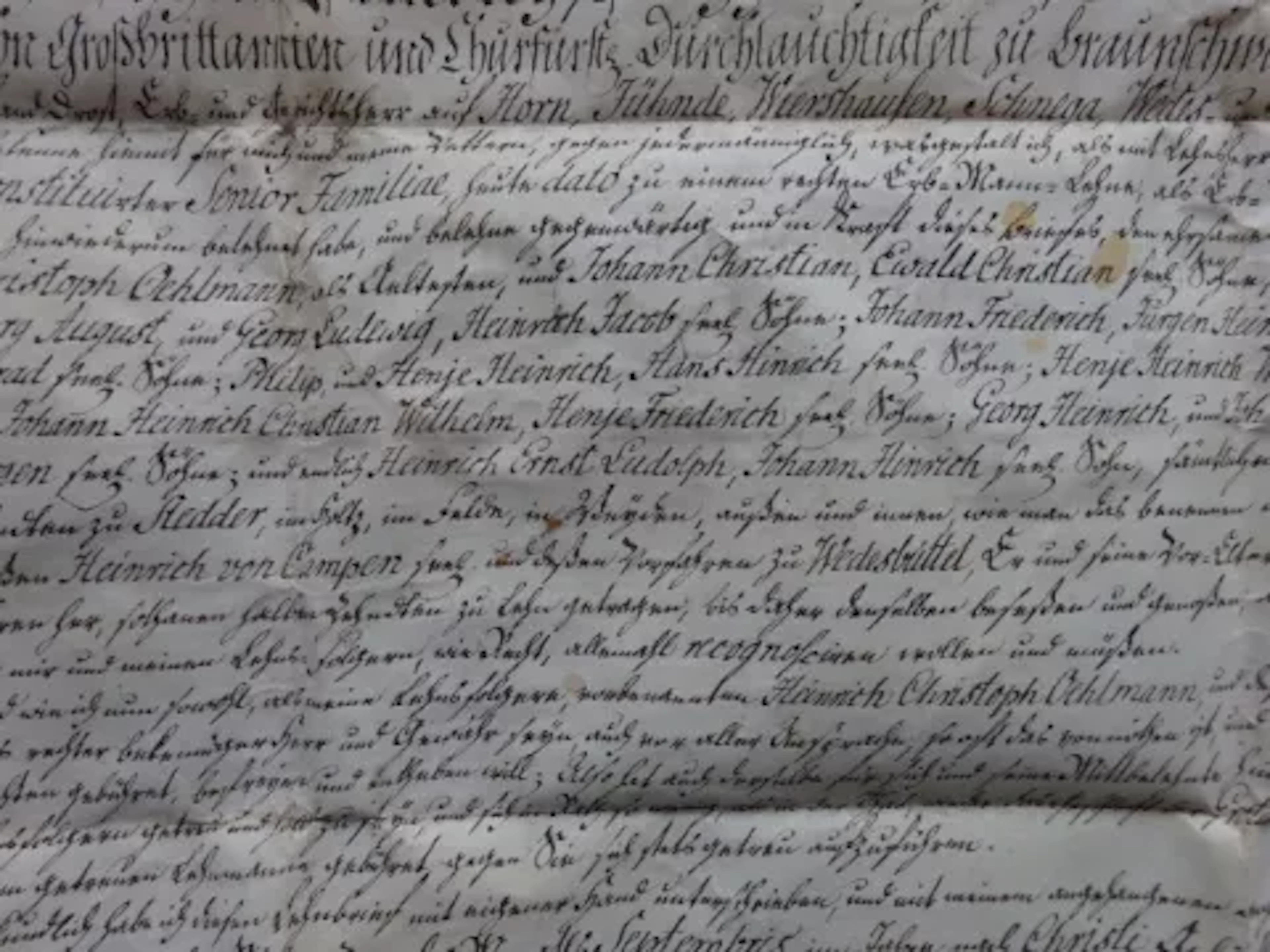 Grote - Lehnsurkunde 1792