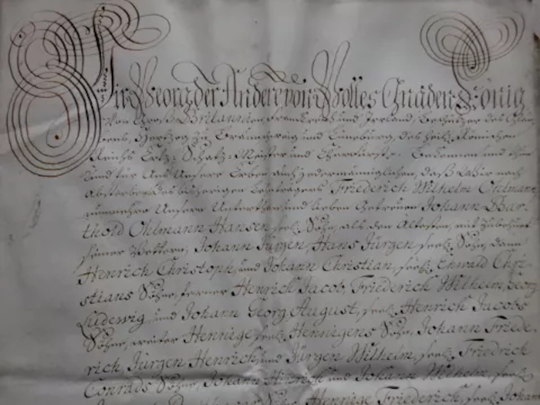 Georg II. - Lehnsbrief 1758