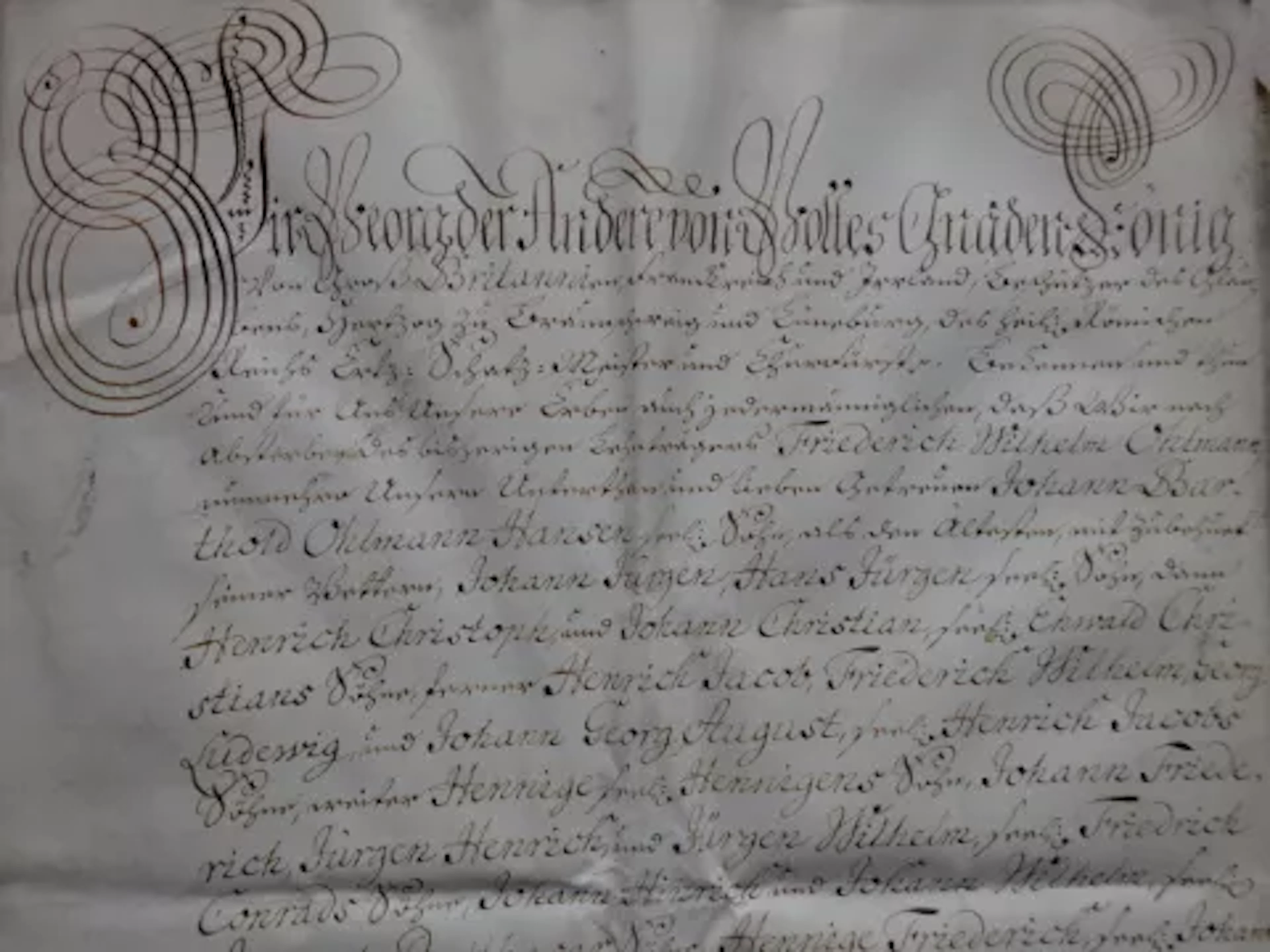 Georg II. - Lehnsbrief 1758