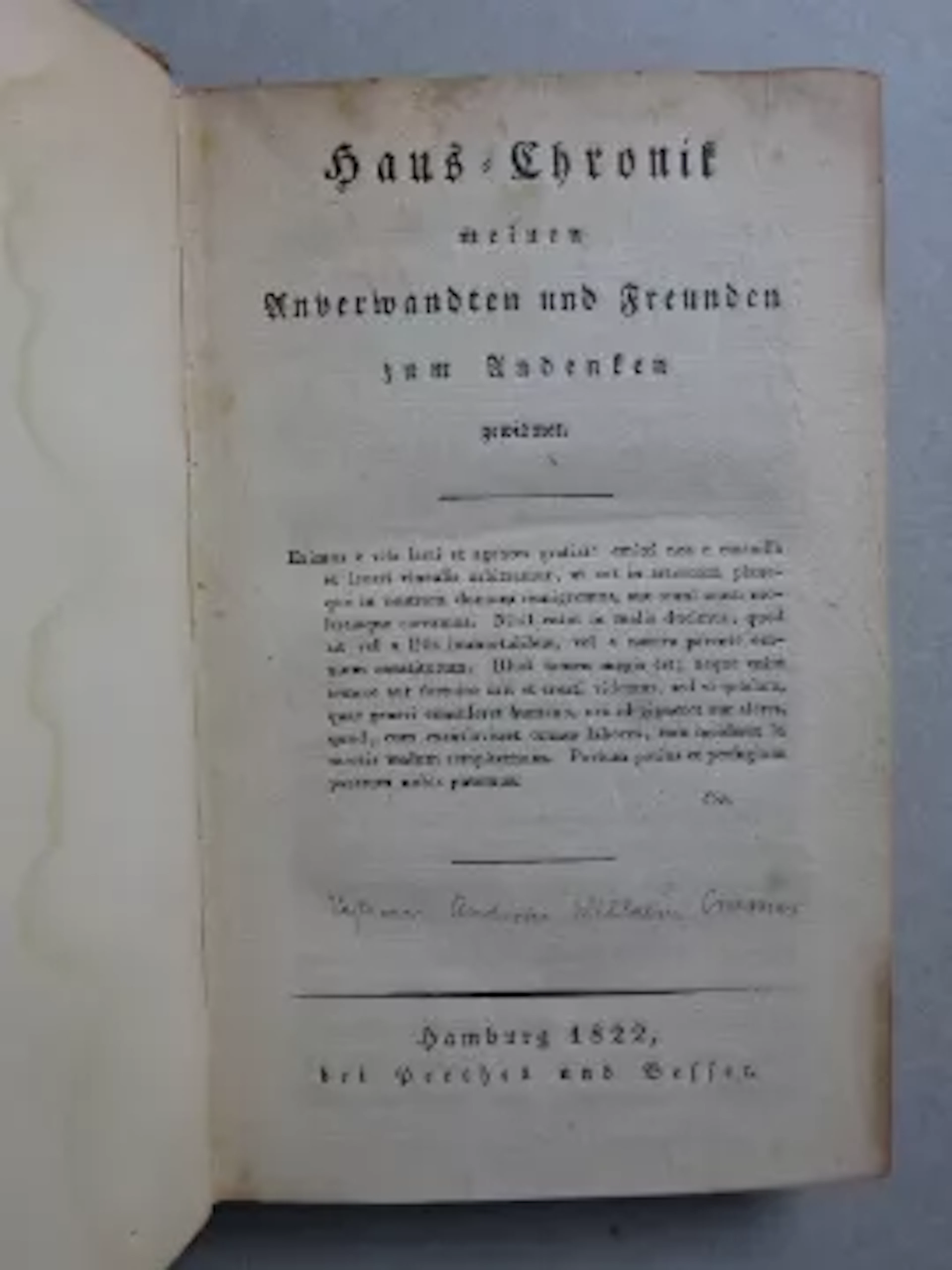 Cramer - Haus-Chronik