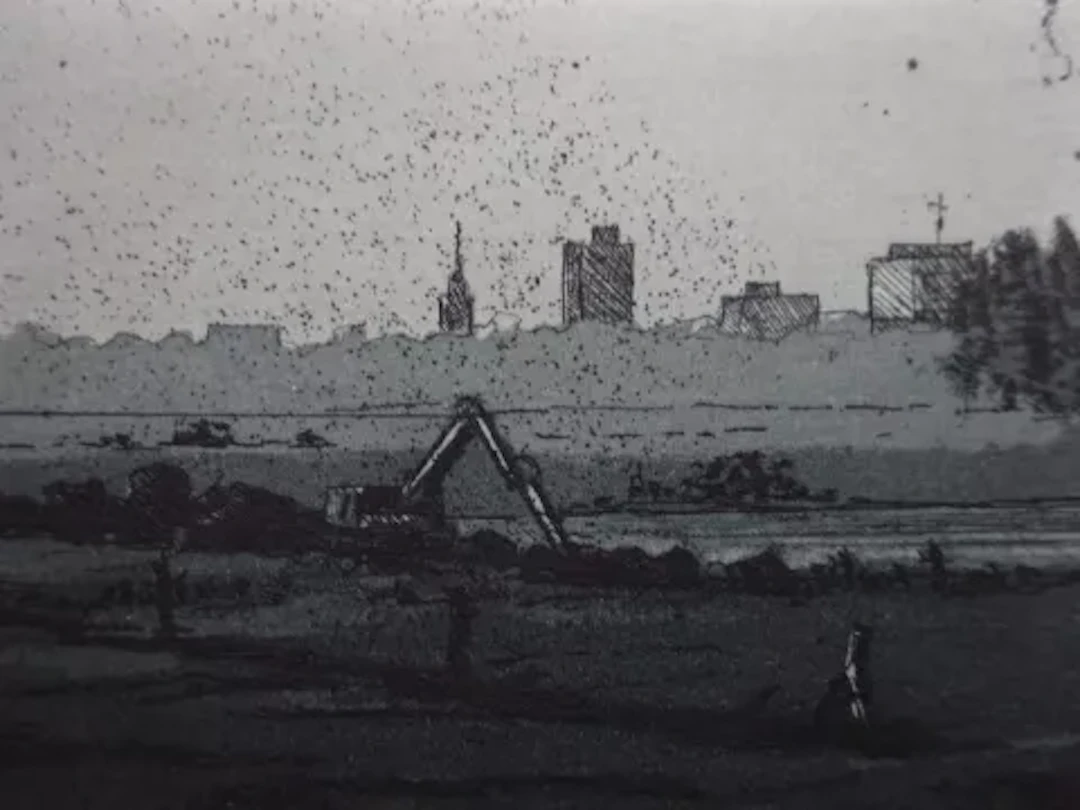 Anderson - Landschaft mit Bagger
