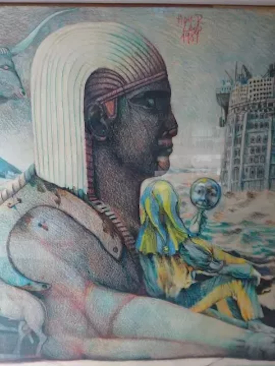 Leiß - Sphinx und Stier mit Nilpferd
