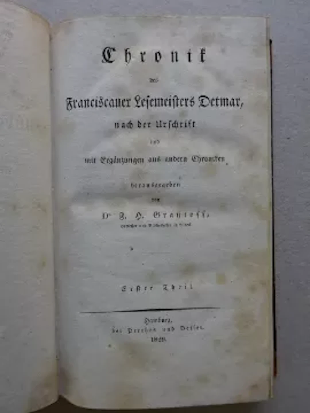 Grautoff - Chronik Detmar 2 Bände