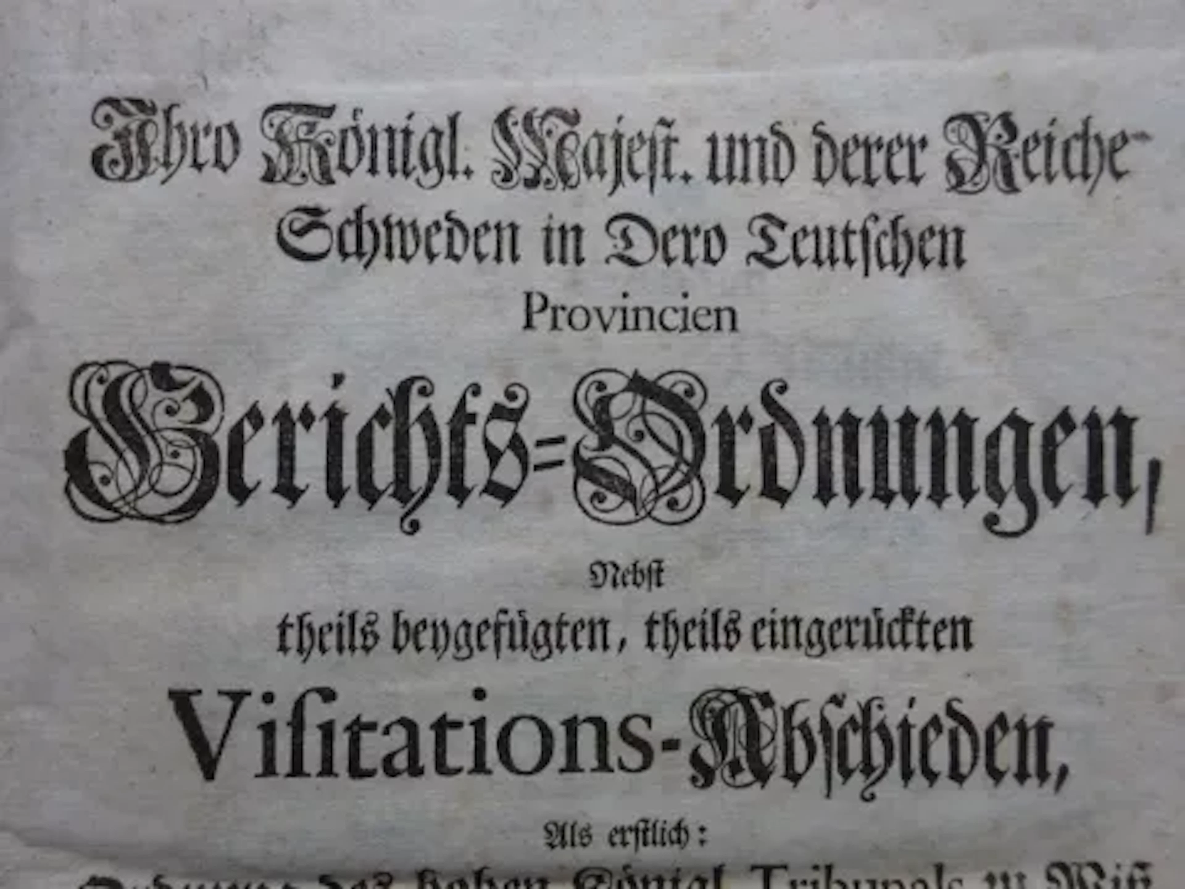 Gerichts-Ordnungen Vor-Pommern 1739