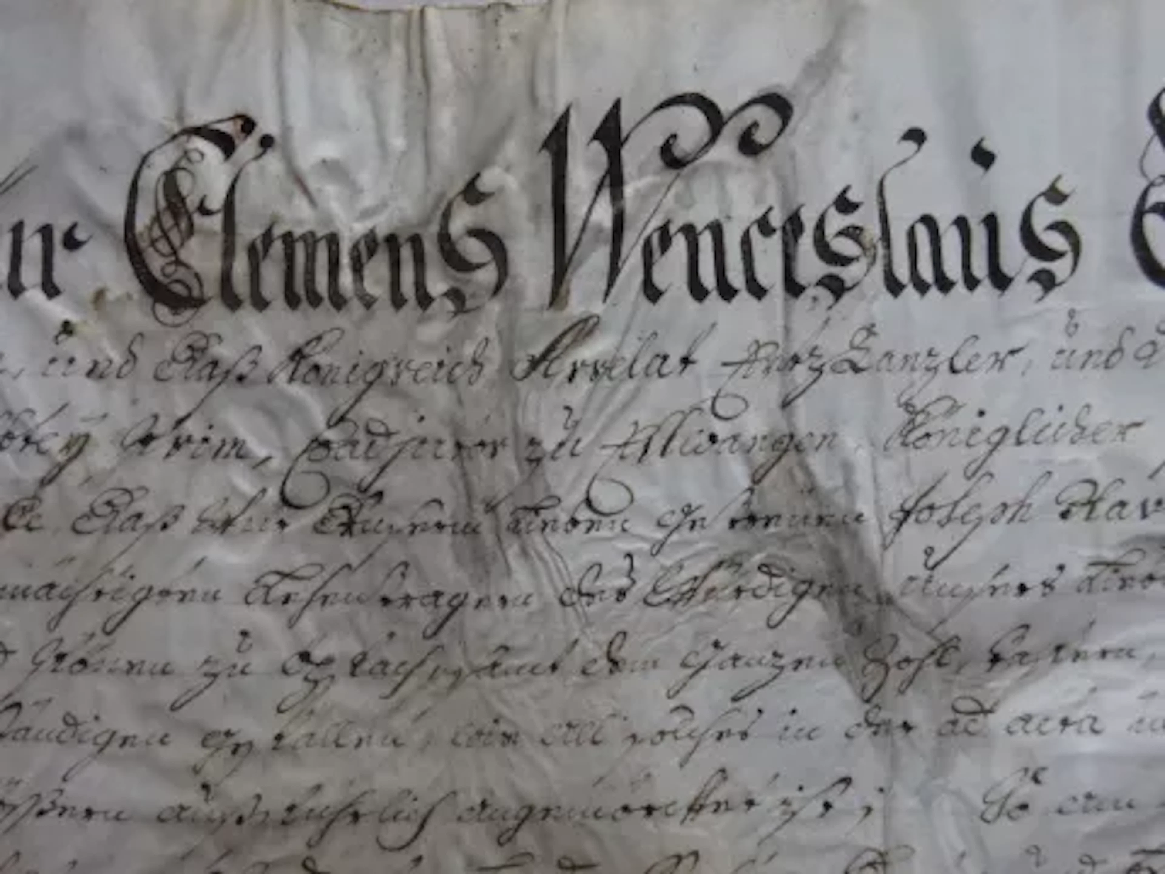 Clemens Wenceslaus - Lehnbrief