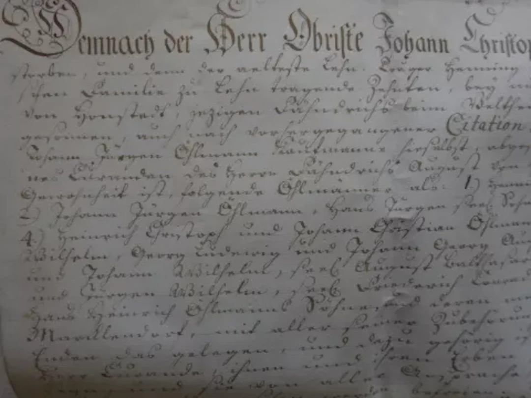 Honstedt - Lehnsurkunde 1777