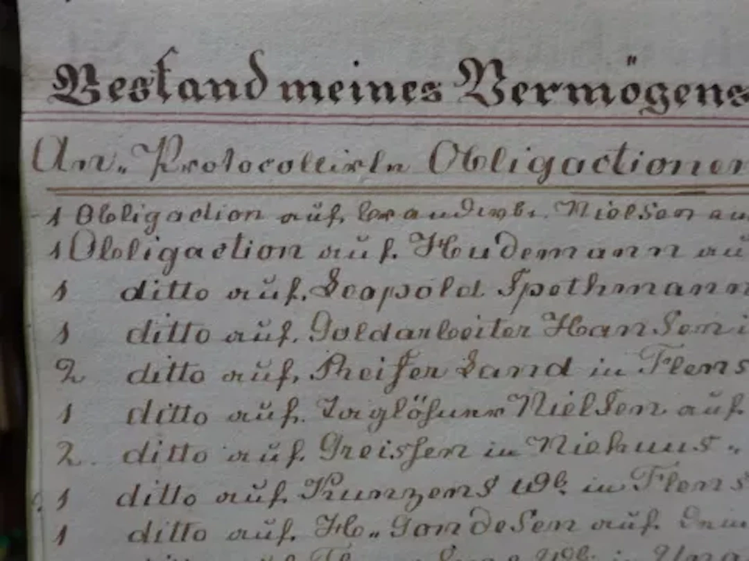 Vermögensbuch Bruhn Schleswig-Holst.