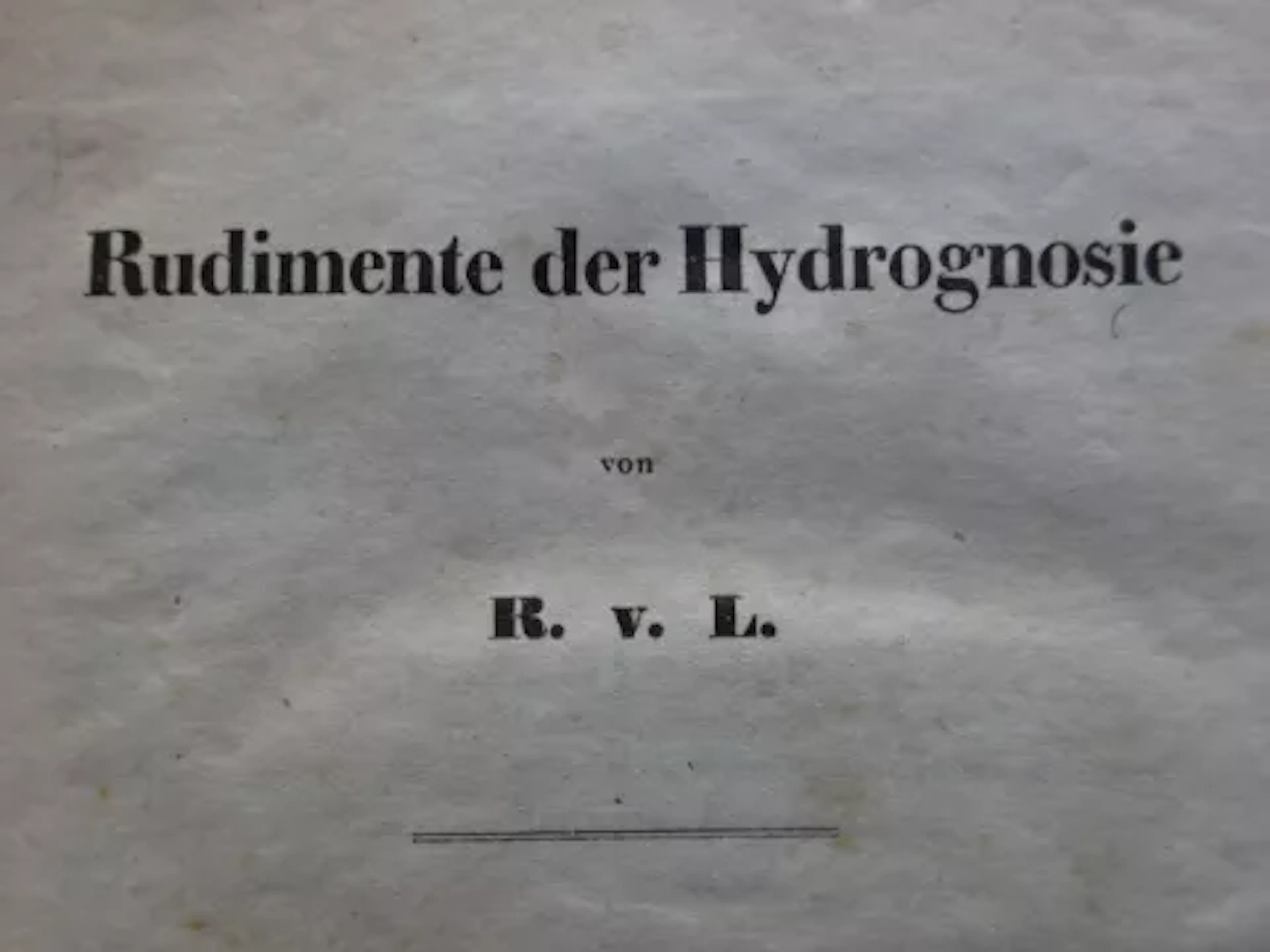 Rühle von Lilienstern - Hydrognosie