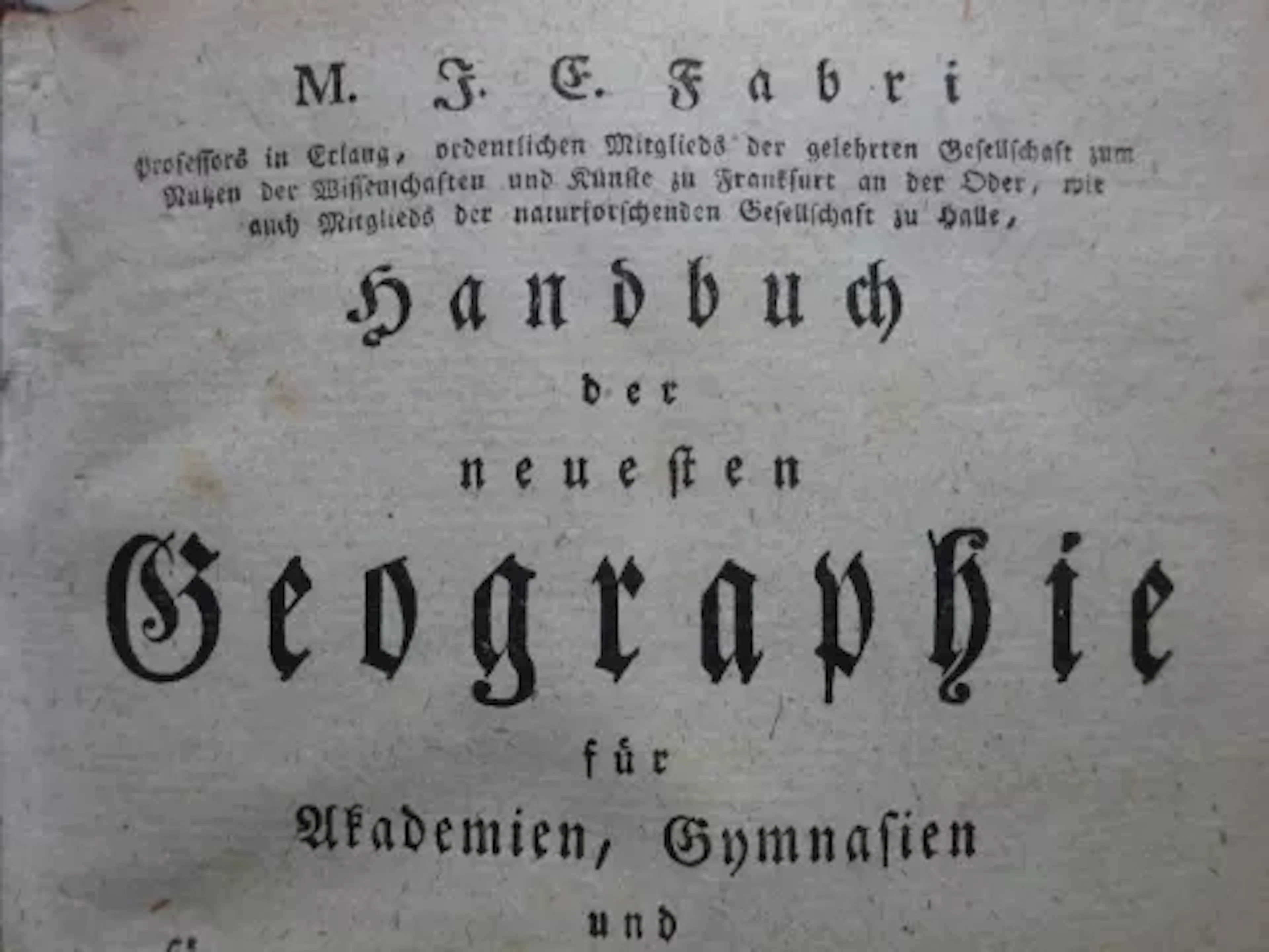 Fabri - Geographie, 2 Bände